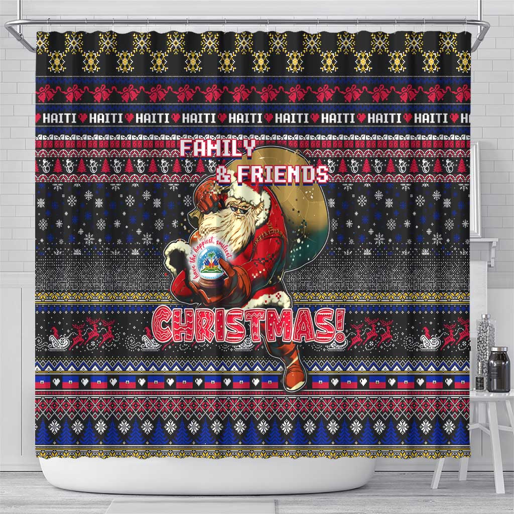 Haiti Shower Curtain Merry Christmas Family and Friends