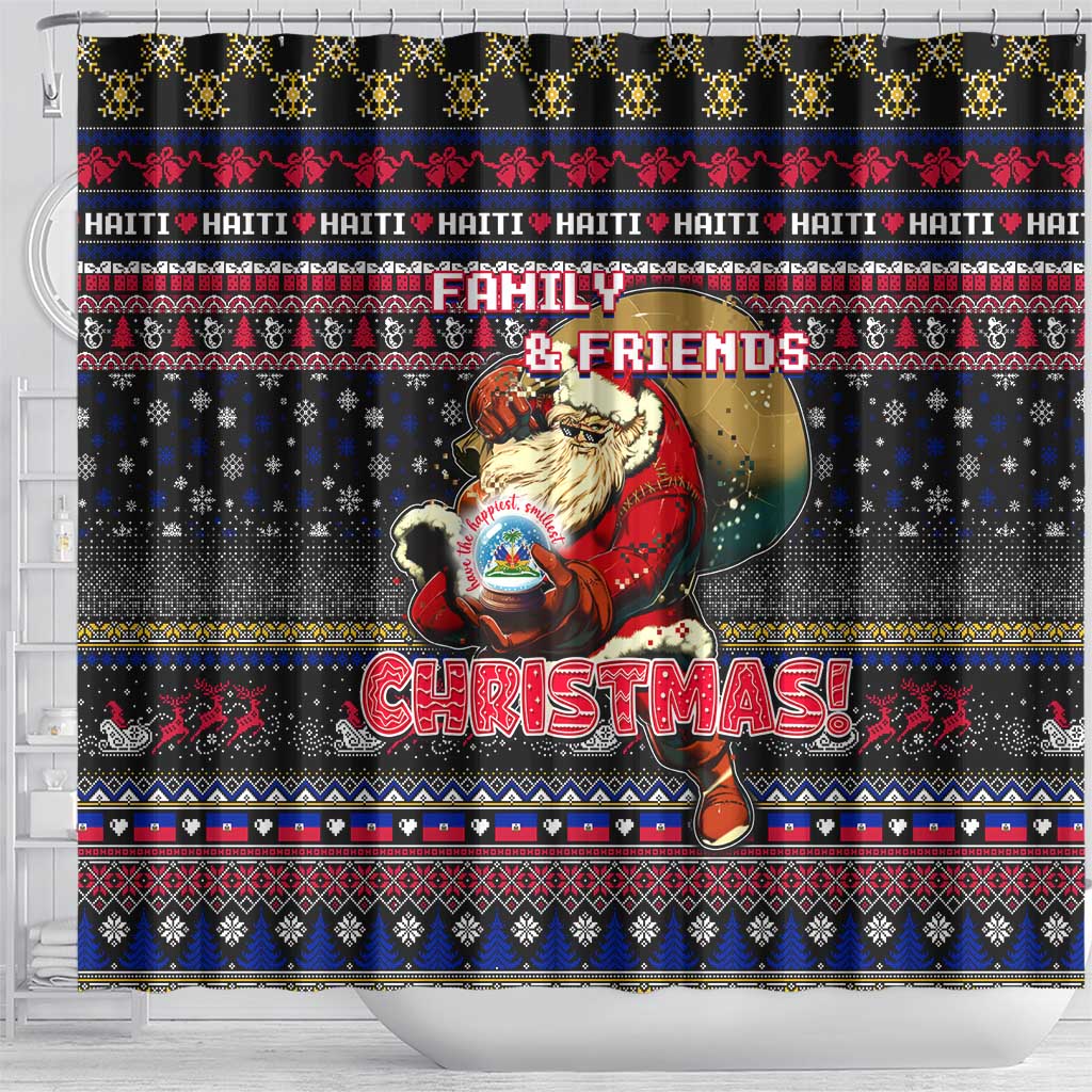 Haiti Shower Curtain Merry Christmas Family and Friends