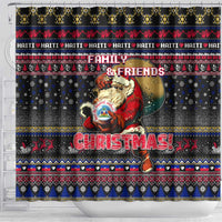 Haiti Shower Curtain Merry Christmas Family and Friends