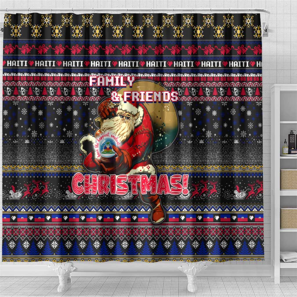 Haiti Shower Curtain Merry Christmas Family and Friends