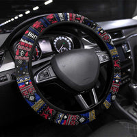 Haiti Steering Wheel Cover Merry Christmas Family and Friends - Wonder Print Shop