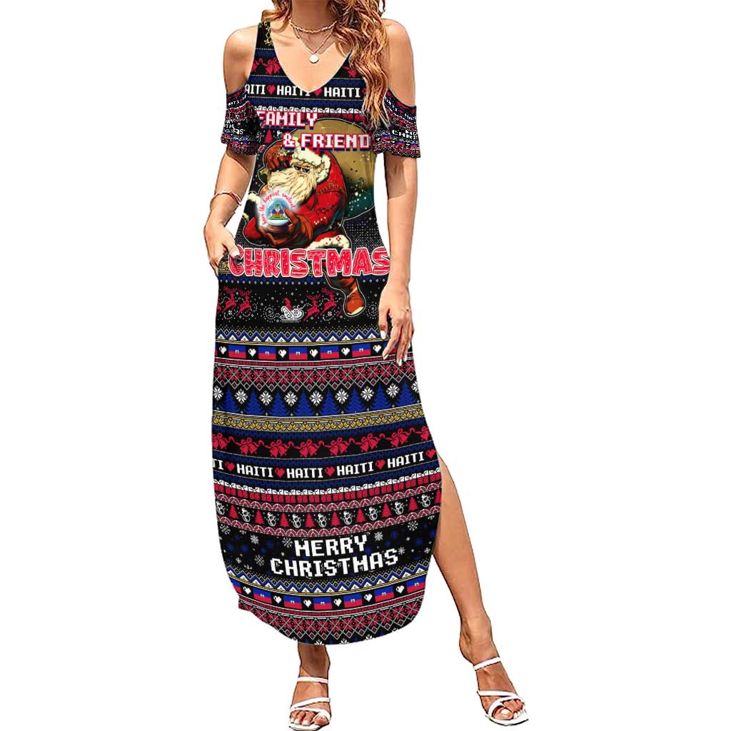 Haiti Summer Maxi Dress Merry Christmas Family and Friends - Wonder Print Shop