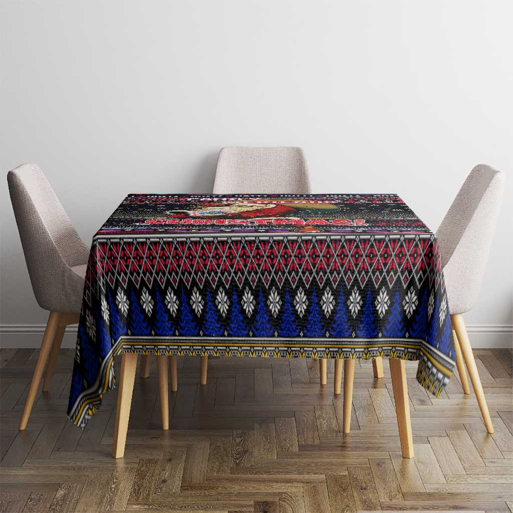 Haiti Tablecloth Merry Christmas Family and Friends - Wonder Print Shop