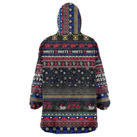 Haiti Wearable Blanket Hoodie Merry Christmas Family and Friends - Wonder Print Shop