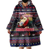 Haiti Wearable Blanket Hoodie Merry Christmas Family and Friends - Wonder Print Shop