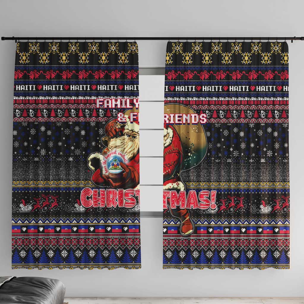 Haiti Window Curtain Merry Christmas Family and Friends - Wonder Print Shop