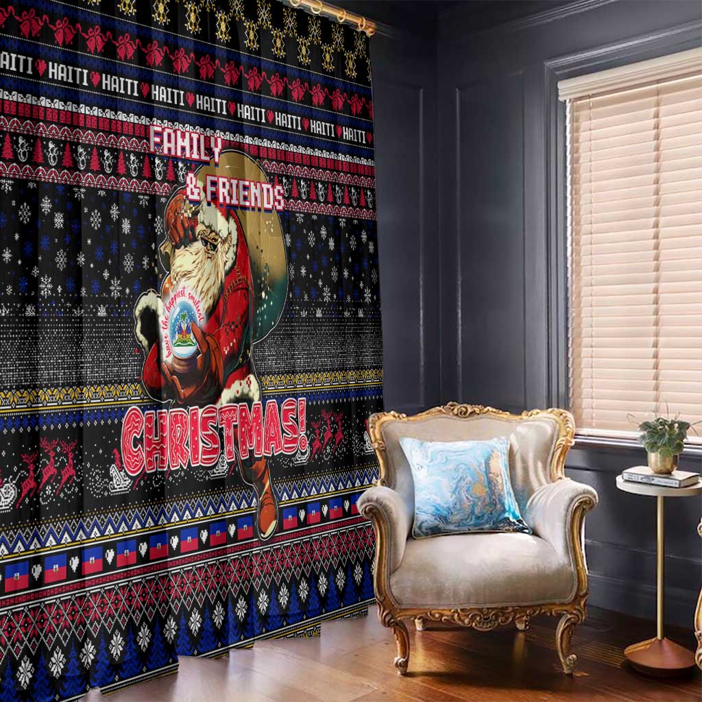 Haiti Window Curtain Merry Christmas Family and Friends - Wonder Print Shop