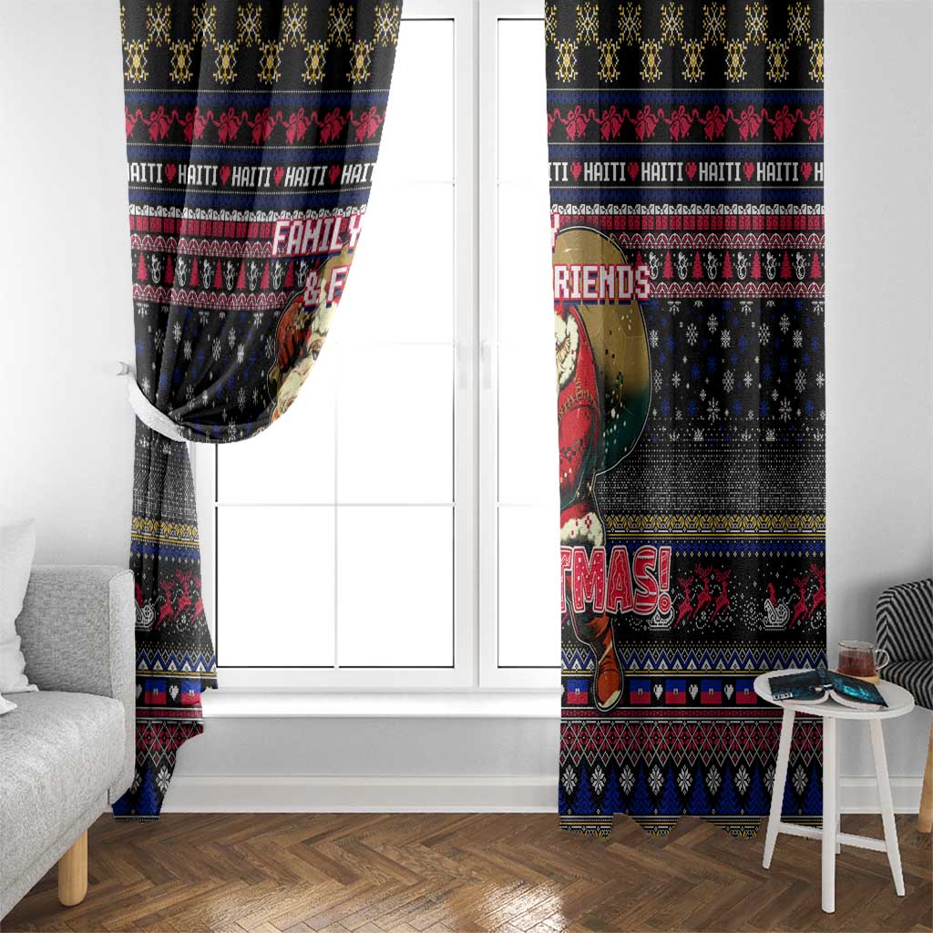 Haiti Window Curtain Merry Christmas Family and Friends - Wonder Print Shop