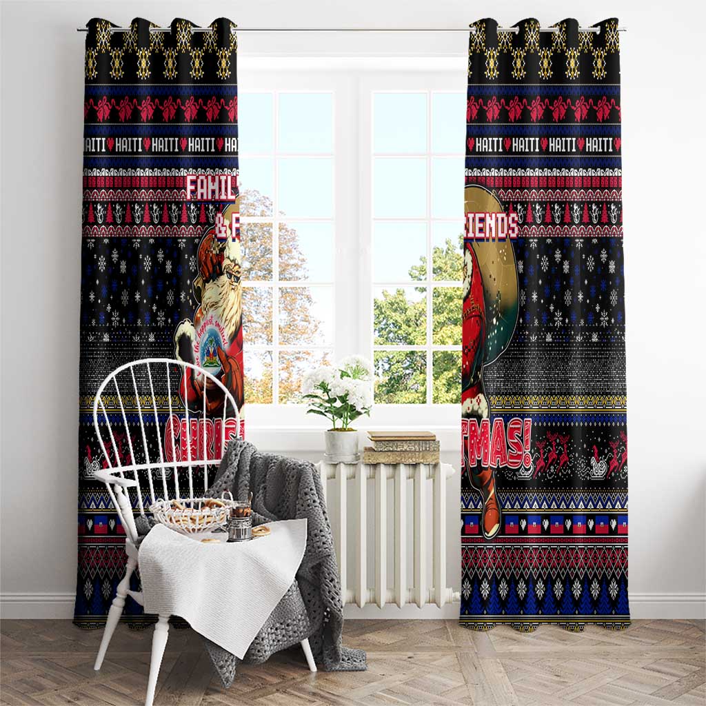 Haiti Window Curtain Merry Christmas Family and Friends - Wonder Print Shop