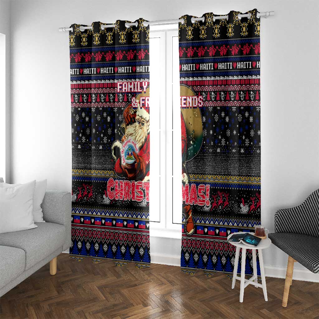 Haiti Window Curtain Merry Christmas Family and Friends - Wonder Print Shop