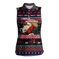 Haiti Women Sleeveless Polo Shirt Merry Christmas Family and Friends - Wonder Print Shop