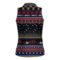 Haiti Women Sleeveless Polo Shirt Merry Christmas Family and Friends - Wonder Print Shop