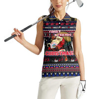 Haiti Women Sleeveless Polo Shirt Merry Christmas Family and Friends - Wonder Print Shop