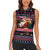Haiti Women Sleeveless Polo Shirt Merry Christmas Family and Friends - Wonder Print Shop