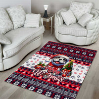 Bulldog Merry Woofmas Area Rug Christmas Dog Art Style - Wonder Print Shop