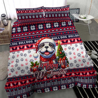 Bulldog Merry Woofmas Bedding Set Christmas Dog Art Style - Wonder Print Shop