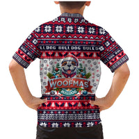 Bulldog Merry Woofmas Family Matching Mermaid Dress and Hawaiian Shirt Christmas Dog Art Style - Wonder Print Shop
