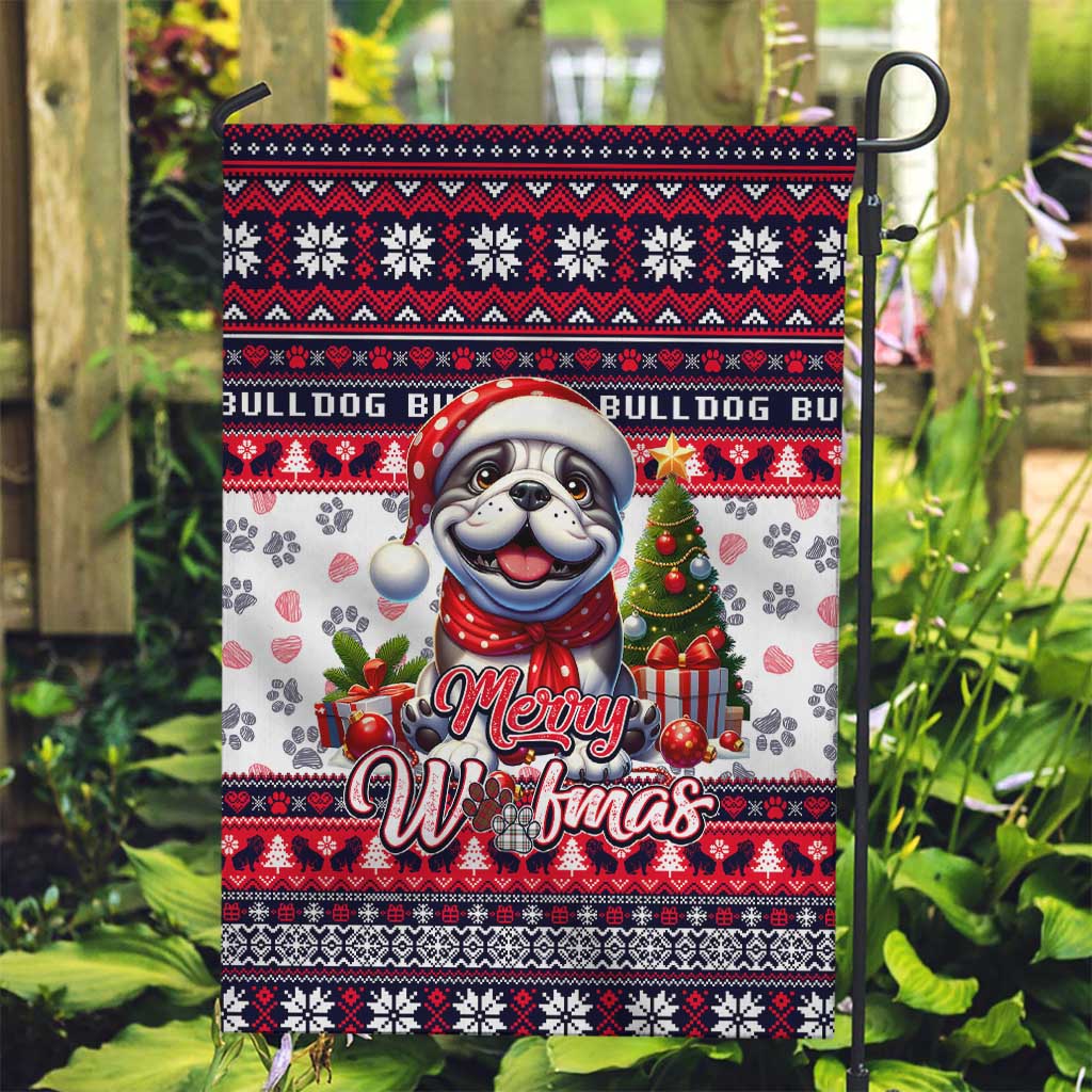 Bulldog Merry Woofmas Garden Flag Christmas Dog Art Style - Wonder Print Shop