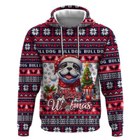 Bulldog Merry Woofmas Hoodie Christmas Dog Art Style - Wonder Print Shop