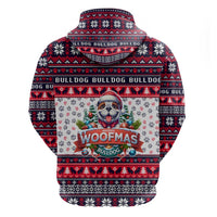 Bulldog Merry Woofmas Hoodie Christmas Dog Art Style - Wonder Print Shop