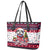 Bulldog Merry Woofmas Leather Tote Bag Christmas Dog Art Style - Wonder Print Shop