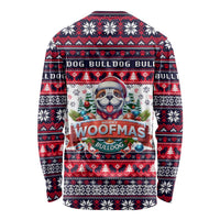 Bulldog Merry Woofmas Long Sleeve Shirt Christmas Dog Art Style - Wonder Print Shop