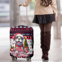 Bulldog Merry Woofmas Luggage Cover Christmas Dog Art Style - Wonder Print Shop
