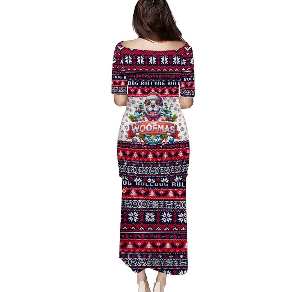 Bulldog Merry Woofmas Puletasi Christmas Dog Art Style - Wonder Print Shop