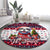 Bulldog Merry Woofmas Round Carpet Christmas Dog Art Style