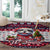 Bulldog Merry Woofmas Round Carpet Christmas Dog Art Style