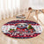 Bulldog Merry Woofmas Round Carpet Christmas Dog Art Style