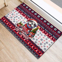 Bulldog Merry Woofmas Rubber Doormat Christmas Dog Art Style - Wonder Print Shop