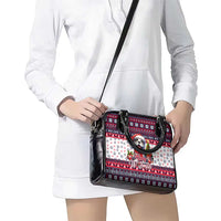 Bulldog Merry Woofmas Shoulder Handbag Christmas Dog Art Style