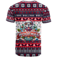 Bulldog Merry Woofmas T Shirt Christmas Dog Art Style - Wonder Print Shop