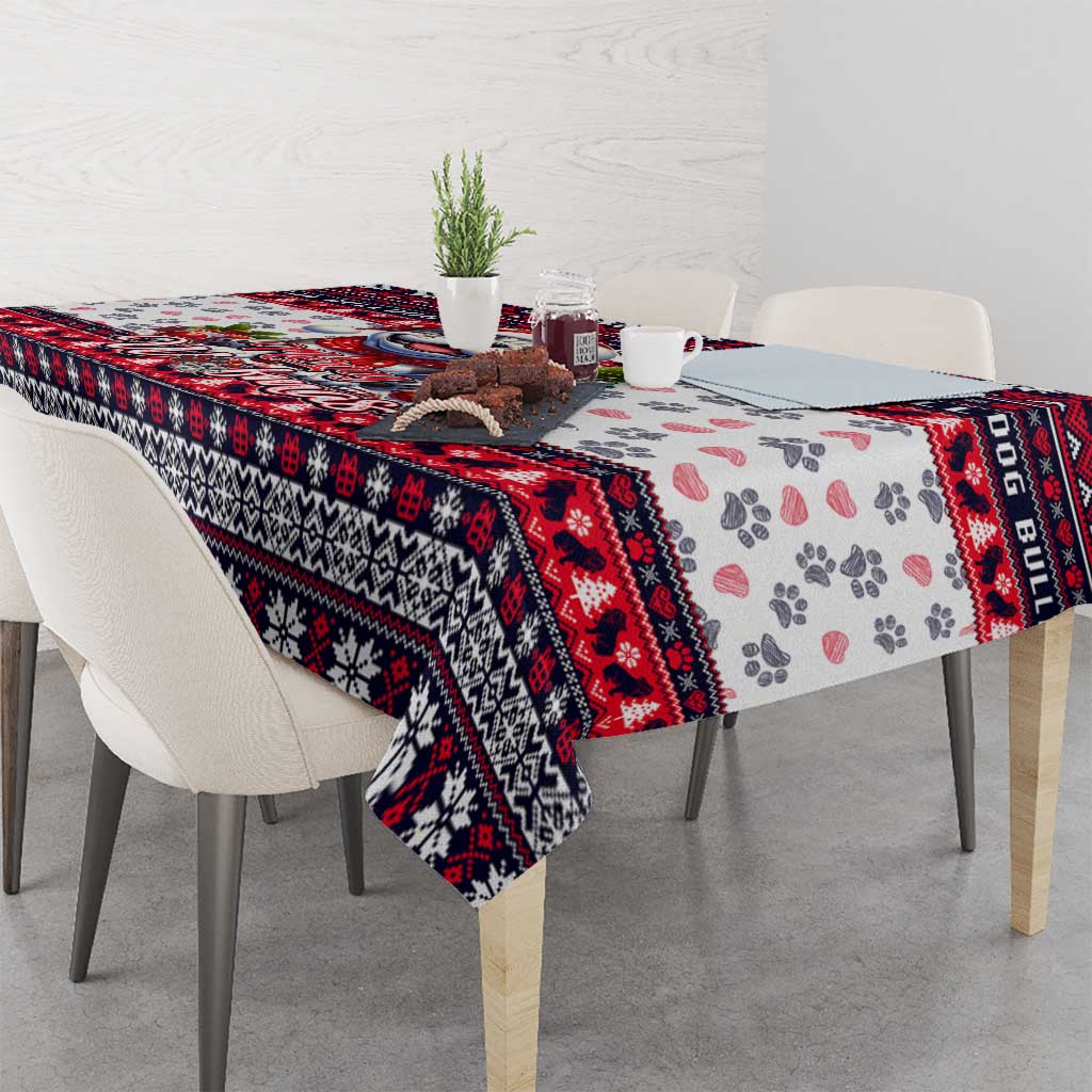 Bulldog Merry Woofmas Tablecloth Christmas Dog Art Style - Wonder Print Shop