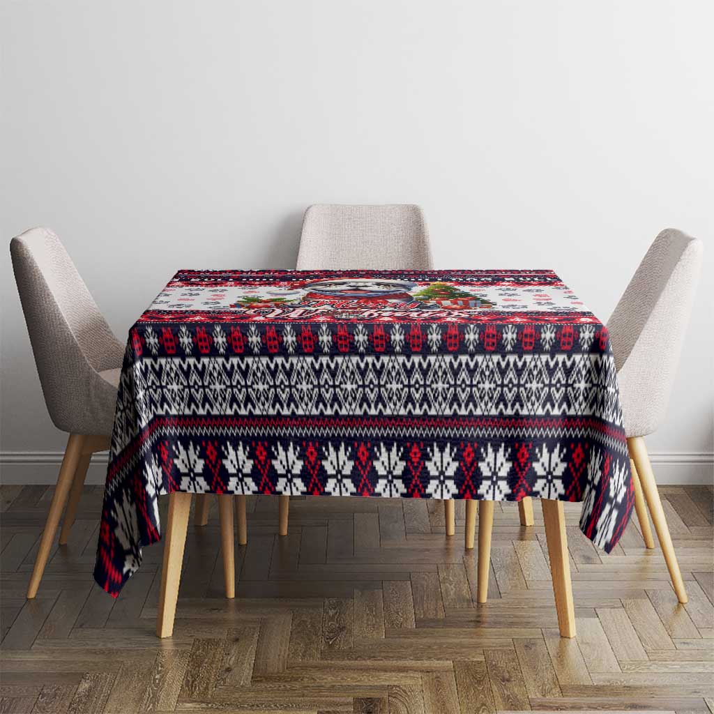 Bulldog Merry Woofmas Tablecloth Christmas Dog Art Style - Wonder Print Shop