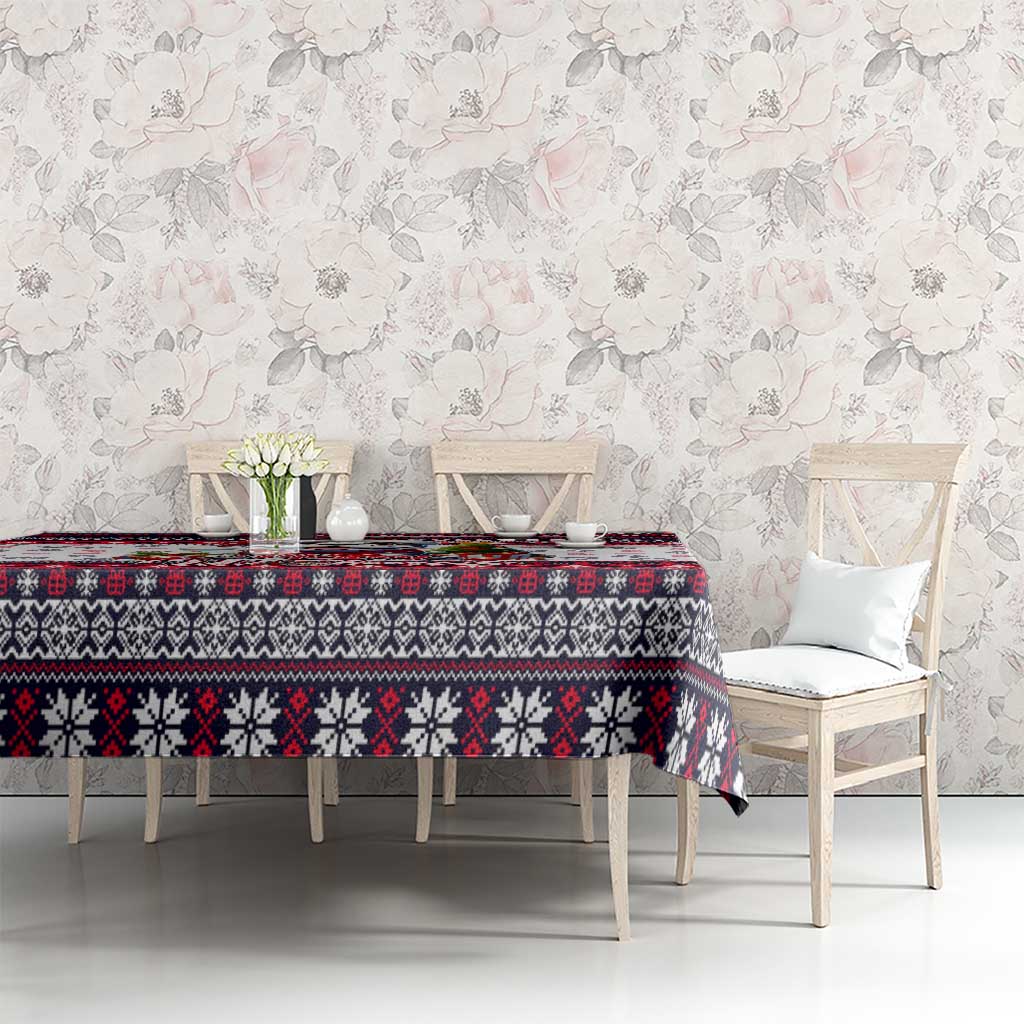 Bulldog Merry Woofmas Tablecloth Christmas Dog Art Style - Wonder Print Shop