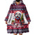 Bulldog Merry Woofmas Wearable Blanket Hoodie Christmas Dog Art Style - Wonder Print Shop