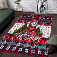 Alaska Merry Woofmas Area Rug Christmas Dog Art Style - Wonder Print Shop