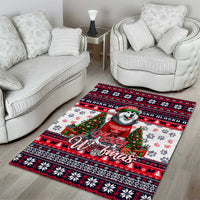 Alaska Merry Woofmas Area Rug Christmas Dog Art Style - Wonder Print Shop