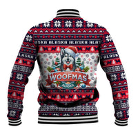 Alaska Merry Woofmas Baseball Jacket Christmas Dog Art Style - Wonder Print Shop