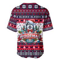 Alaska Merry Woofmas Baseball Jersey Christmas Dog Art Style - Wonder Print Shop