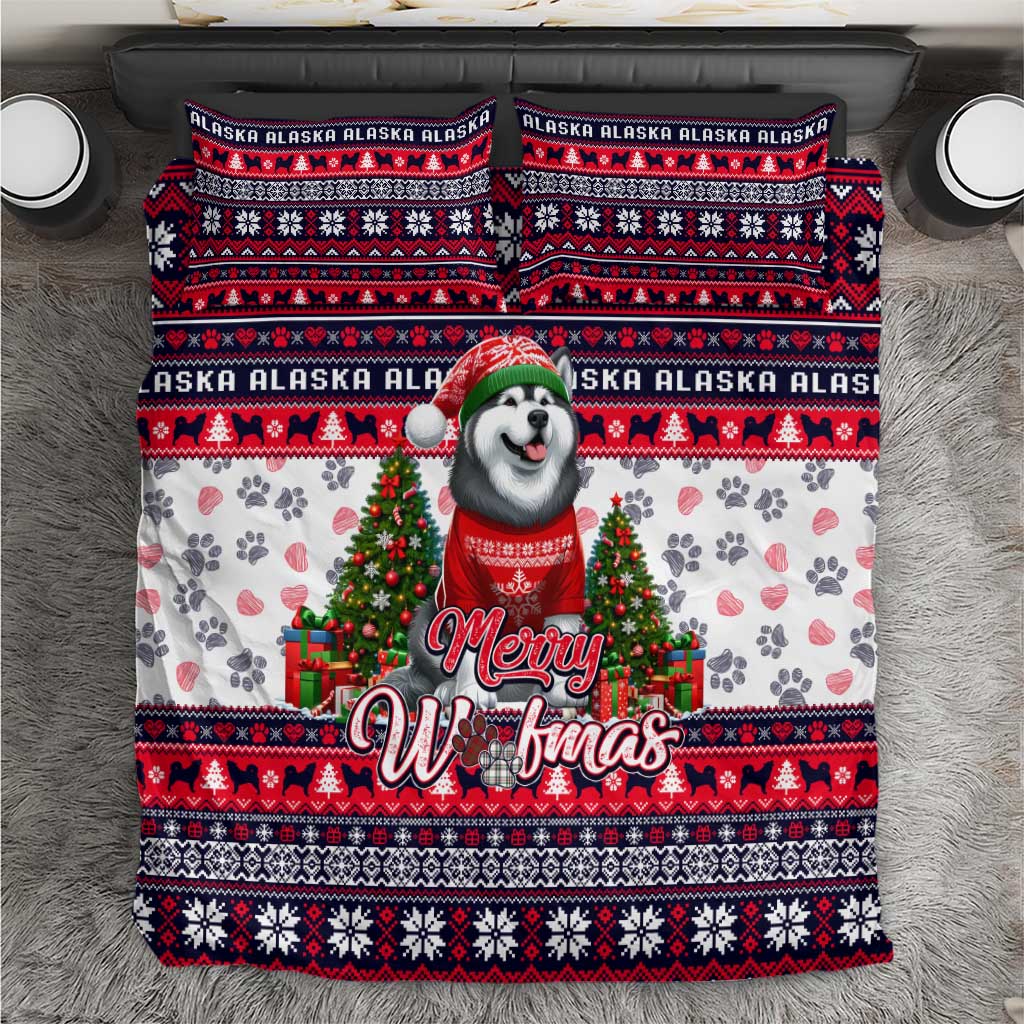 Alaska Merry Woofmas Bedding Set Christmas Dog Art Style - Wonder Print Shop