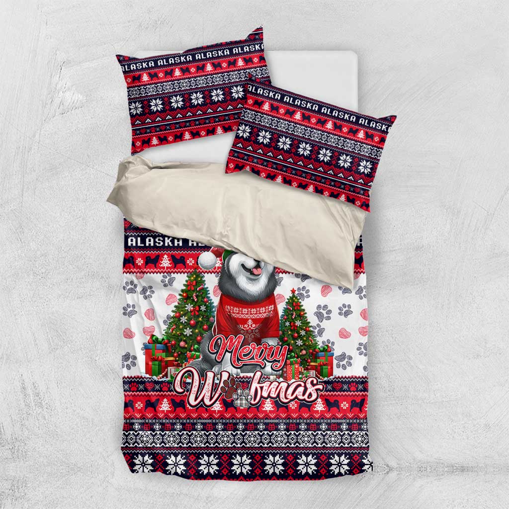 Alaska Merry Woofmas Bedding Set Christmas Dog Art Style - Wonder Print Shop
