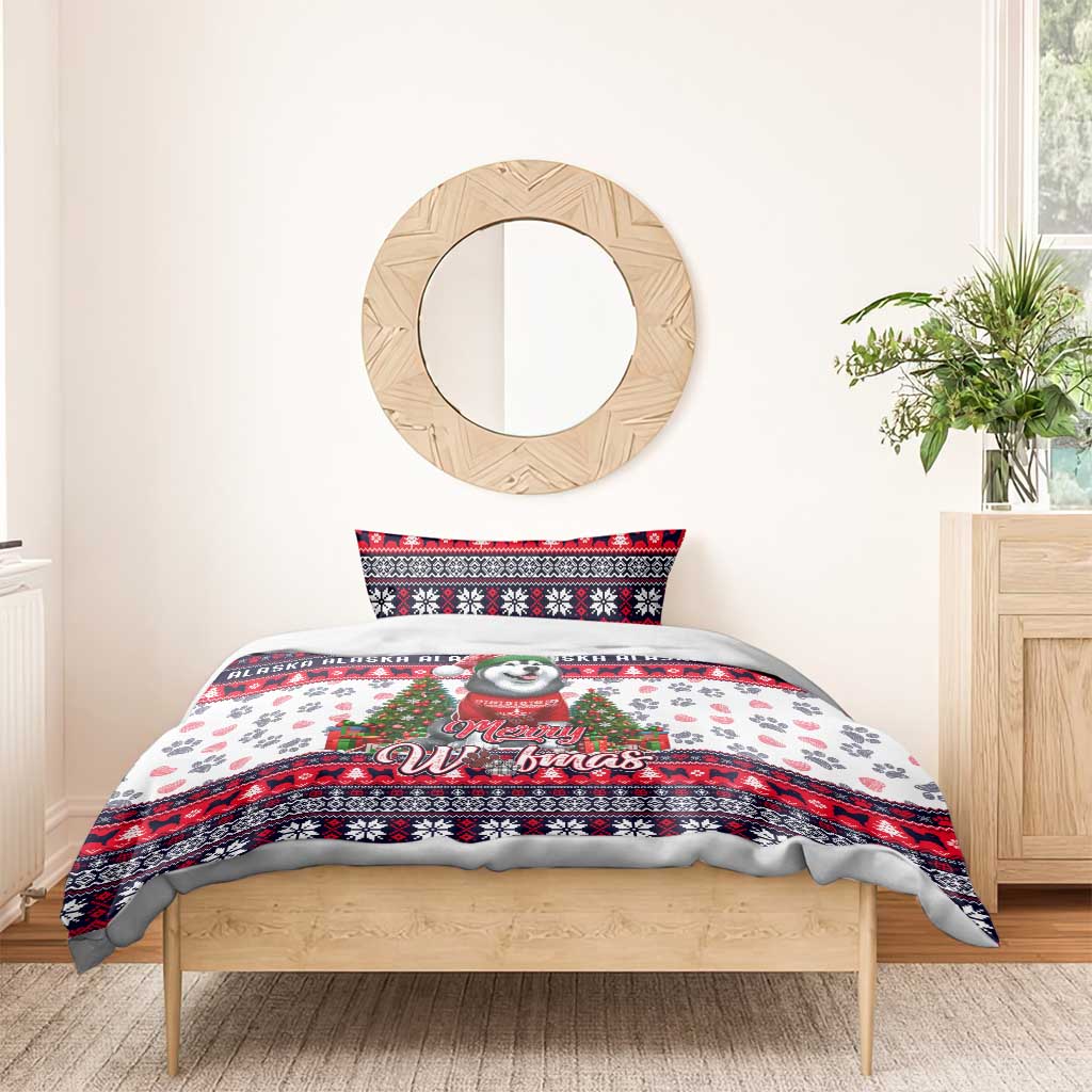 Alaska Merry Woofmas Bedding Set Christmas Dog Art Style - Wonder Print Shop