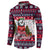 Alaska Merry Woofmas Button Sweatshirt Christmas Dog Art Style - Wonder Print Shop