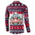 Alaska Merry Woofmas Button Sweatshirt Christmas Dog Art Style - Wonder Print Shop