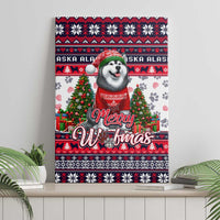Alaska Merry Woofmas Canvas Wall Art Christmas Dog Art Style - Wonder Print Shop