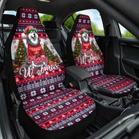 Alaska Merry Woofmas Car Seat Cover Christmas Dog Art Style - Wonder Print Shop
