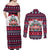 Alaska Merry Woofmas Couples Matching Off Shoulder Maxi Dress and Long Sleeve Button Shirt Christmas Dog Art Style - Wonder Print Shop